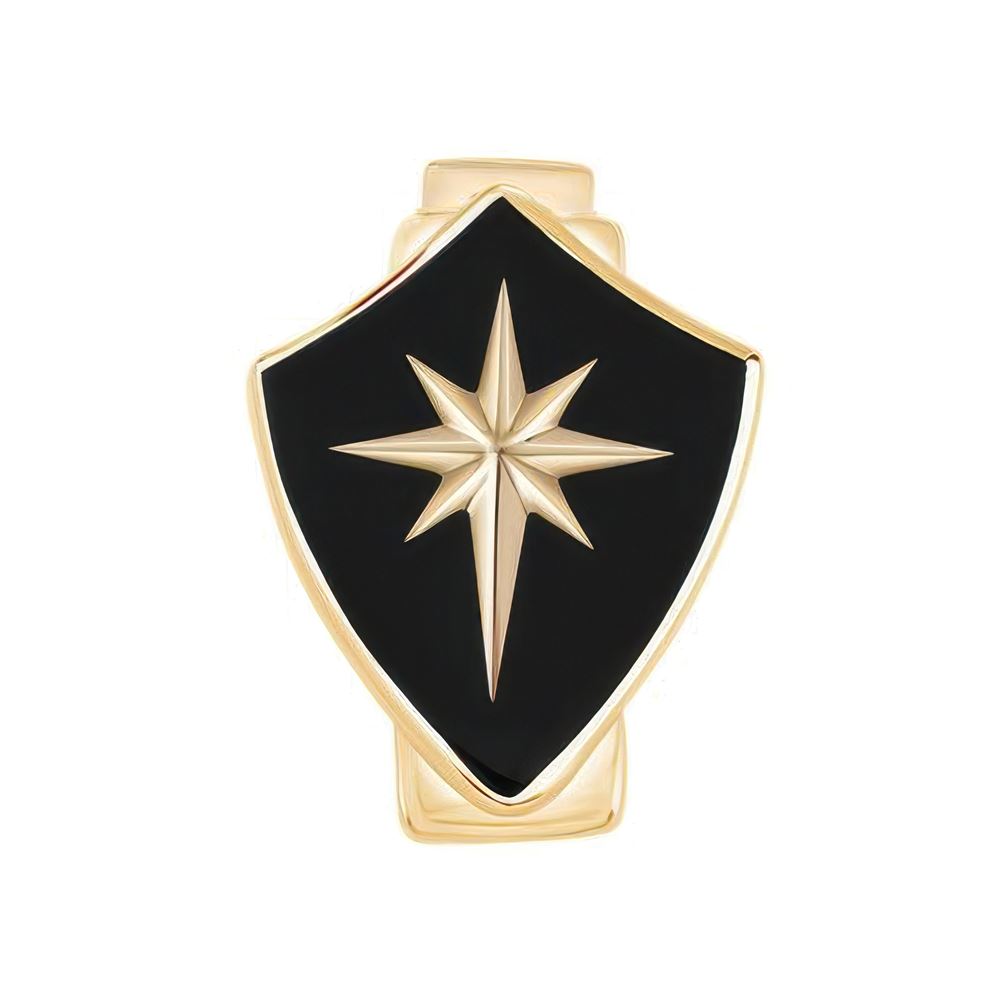 Siyah Kalkan 9Mm Bileklik Charm