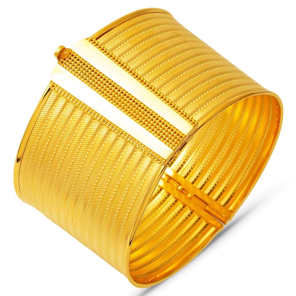 22 Ayar 13 Sıra Hasır Altın Kelepçe Bilezik (Özel Seri)