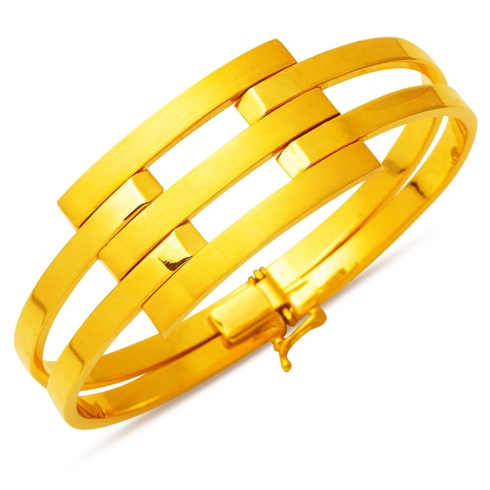 22 Ayar Kaburga Altın Bilezik (Minimal Tasarım)