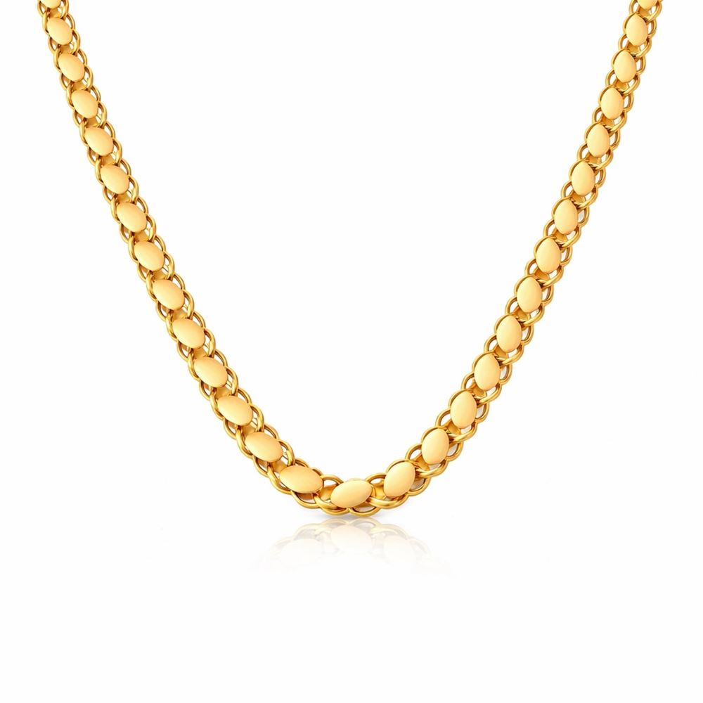 22 Ayar Maraş Pullu Altın Zincir 65 cm Yatırımlık Model