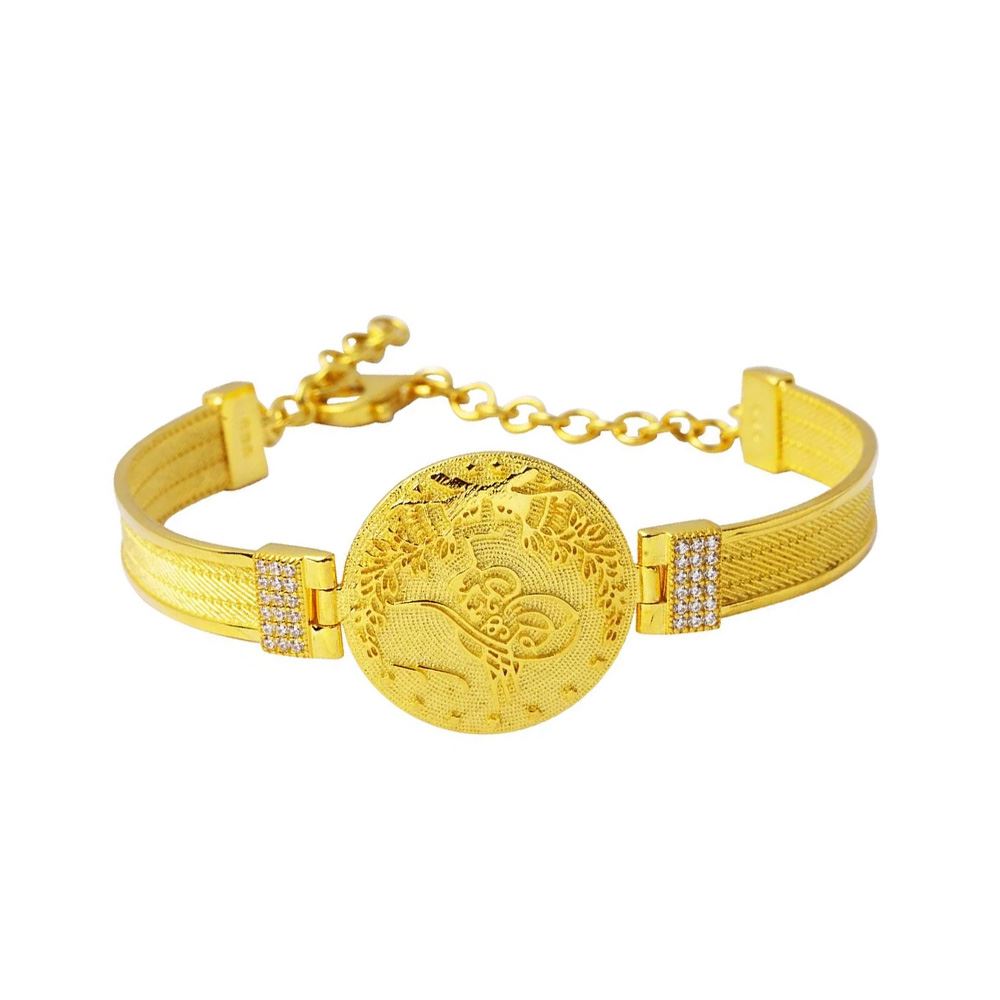 22 Ayar Tuğralı  Altın Trabzon Hasır Bileklik Altın Bileklik