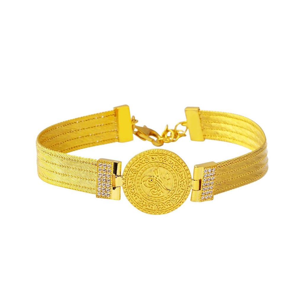 22 Ayar Tuğralı Trabzon Hasır  Altın Bileklik Altın Bileklik