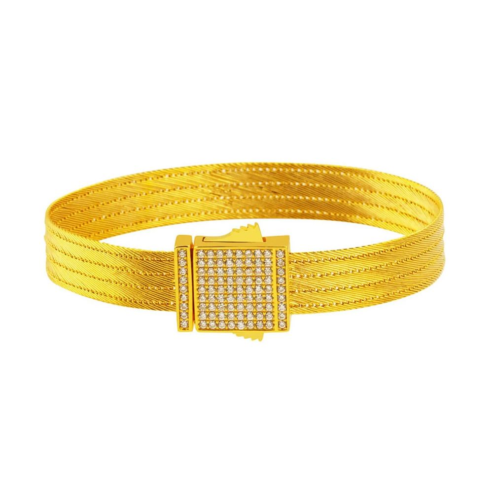 22 Ayar Taşlı Tokalı 5 Sıra Trabzon Hasır Altın Bileklik Altın Bileklik