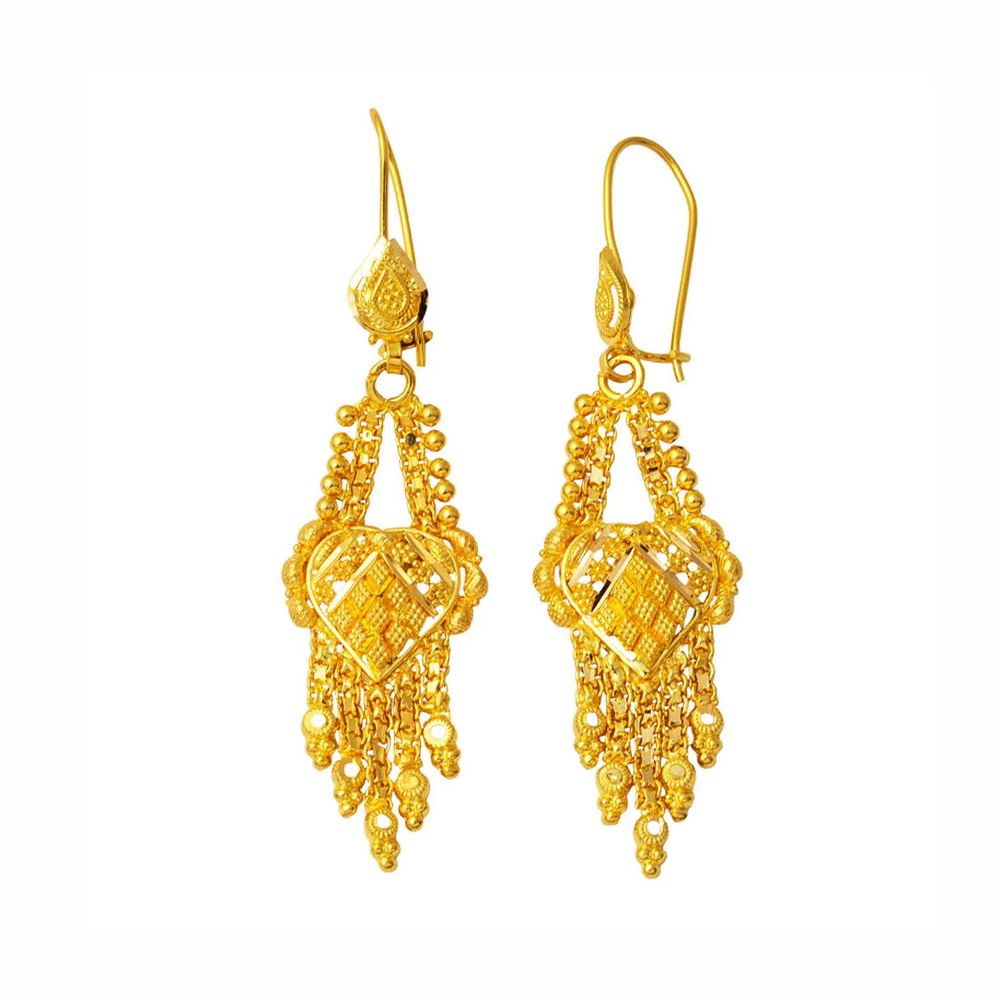 22 Ayar Hint İşi Altın Küpe (Klasik Seri)