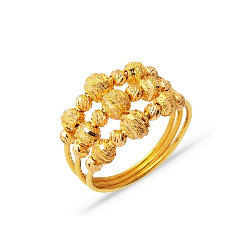 22 Ayar Altın Topaç Yüzük Modern Tasarım