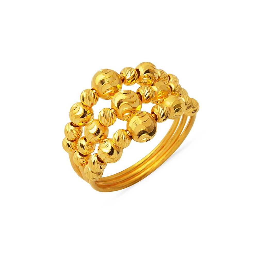 22 Ayar 3 Sıra Dorika Kaburga Altın Yüzük