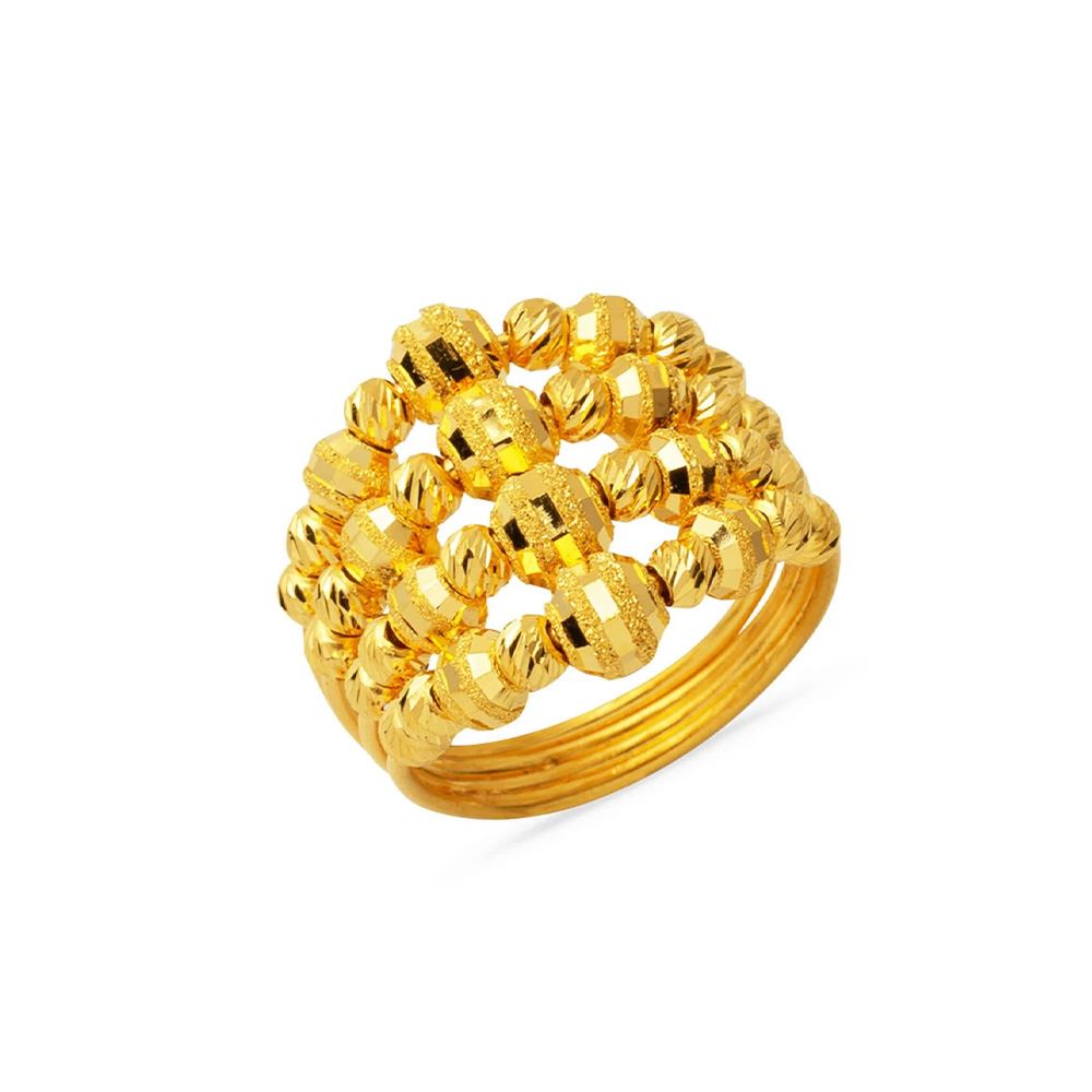 22 Ayar 4 Sıra Kalemli Dorika Altın Yüzük