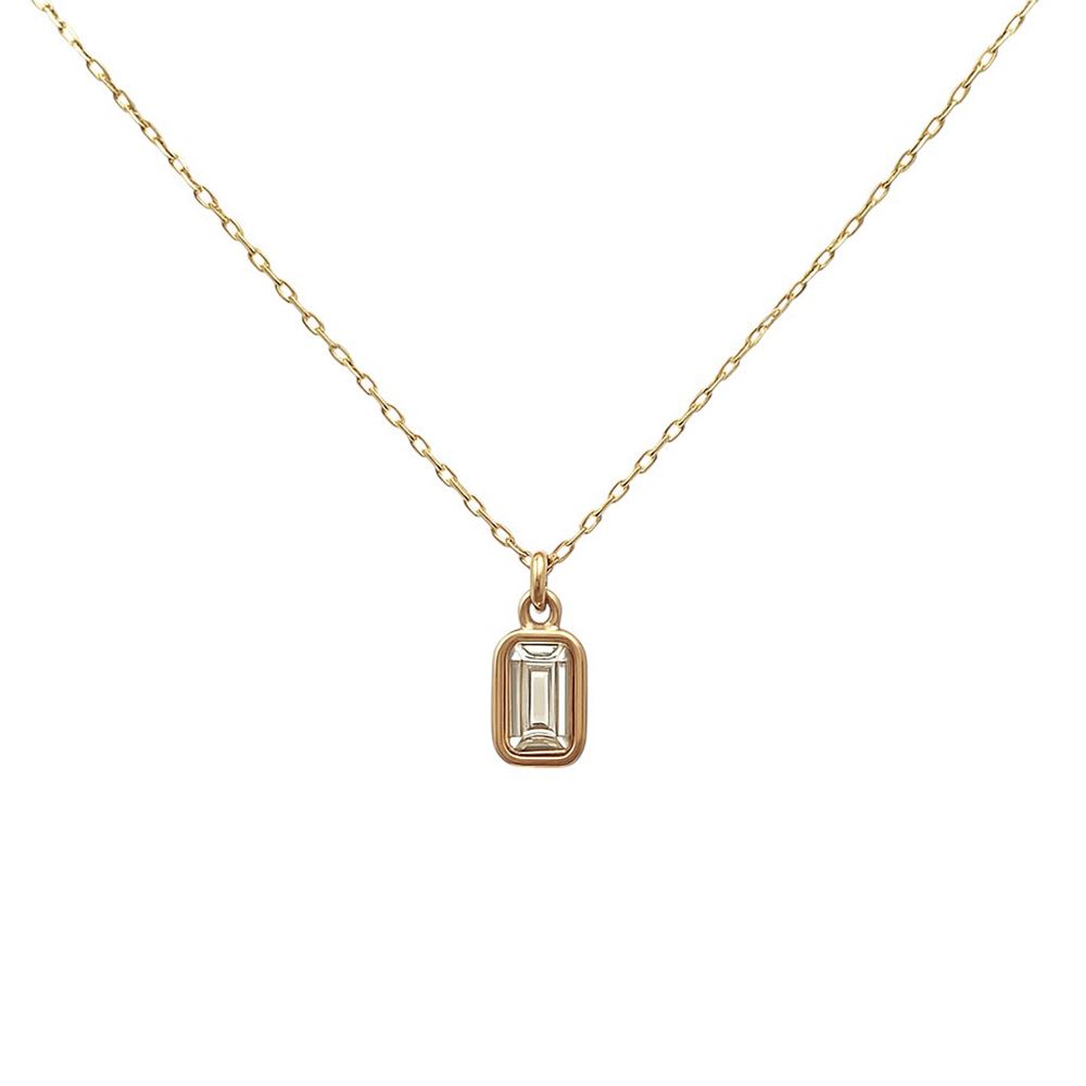 Baget Taşlı Minimal Kolye