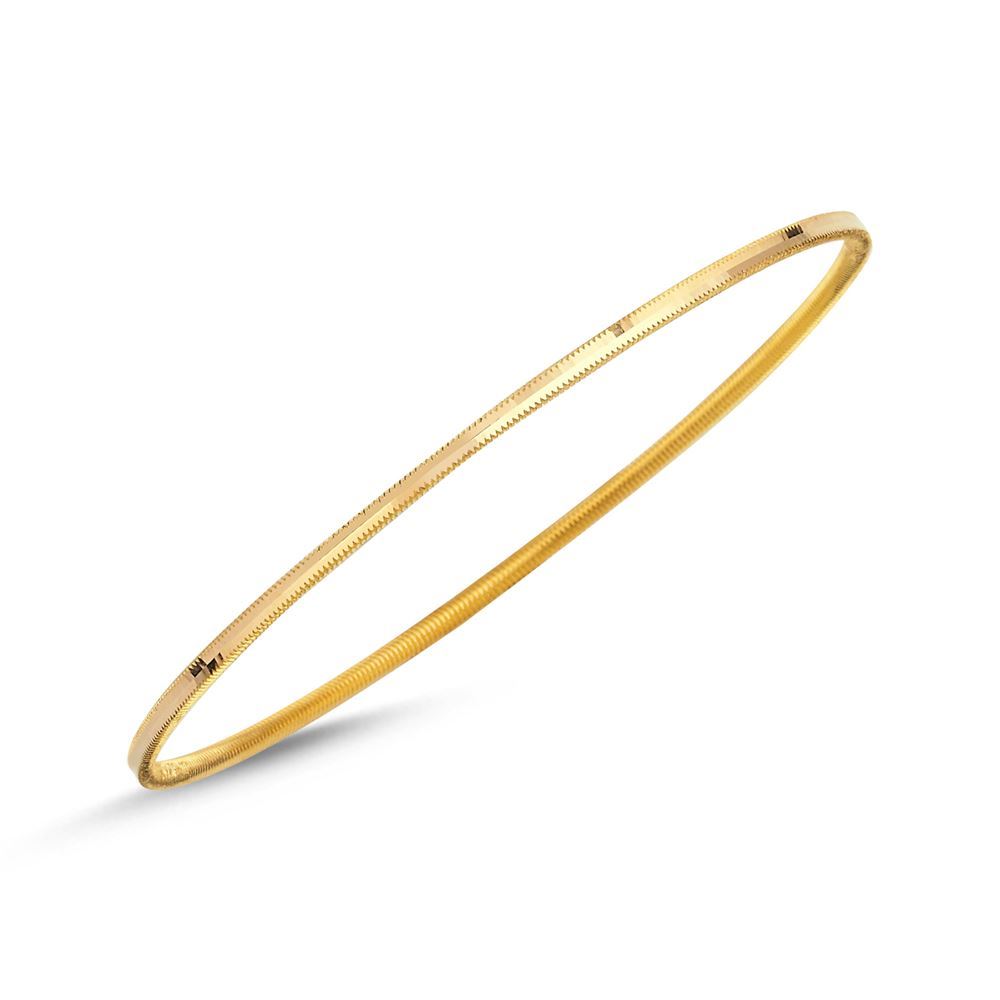 22 Ayar Oluklu Ajda Altın Bilezik 10 Gr