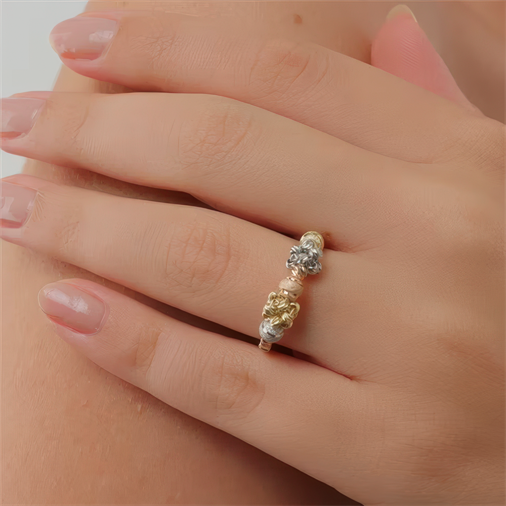 Örme Top Top Altın Yüzük