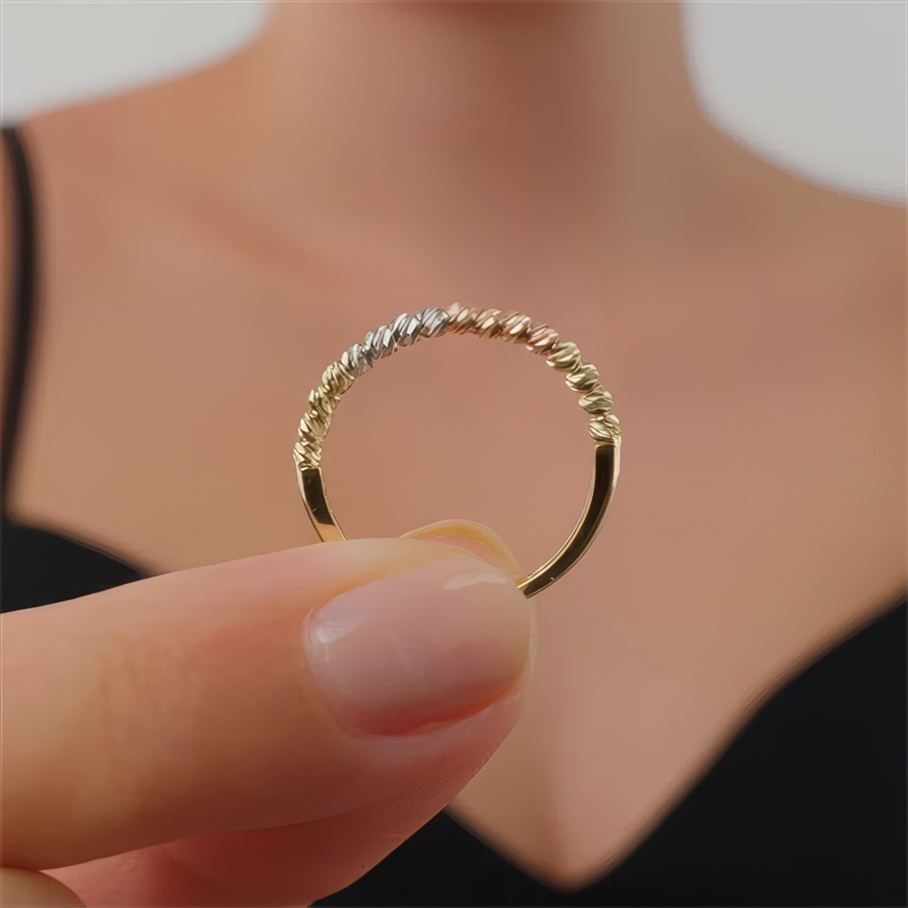 Altın Top Top Yarımtur Yüzük