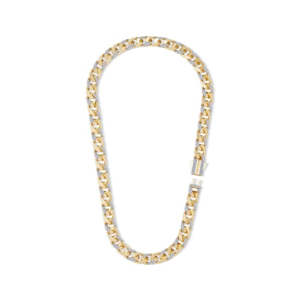 9Mm Taşlı Piramit Gurmet Zincir 45 Cm