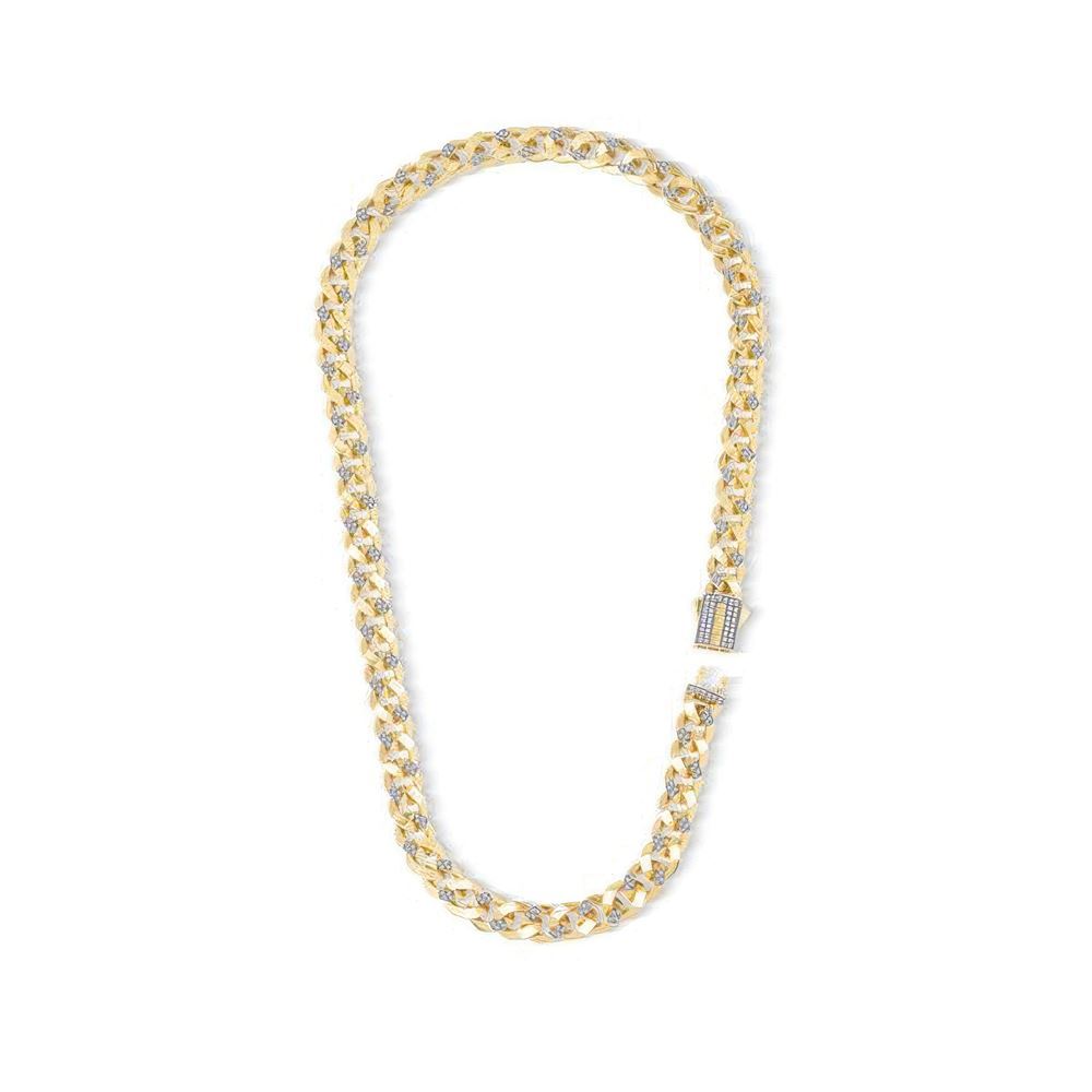 9Mm Altın Taşlı Gurmet Zincir 45 Cm