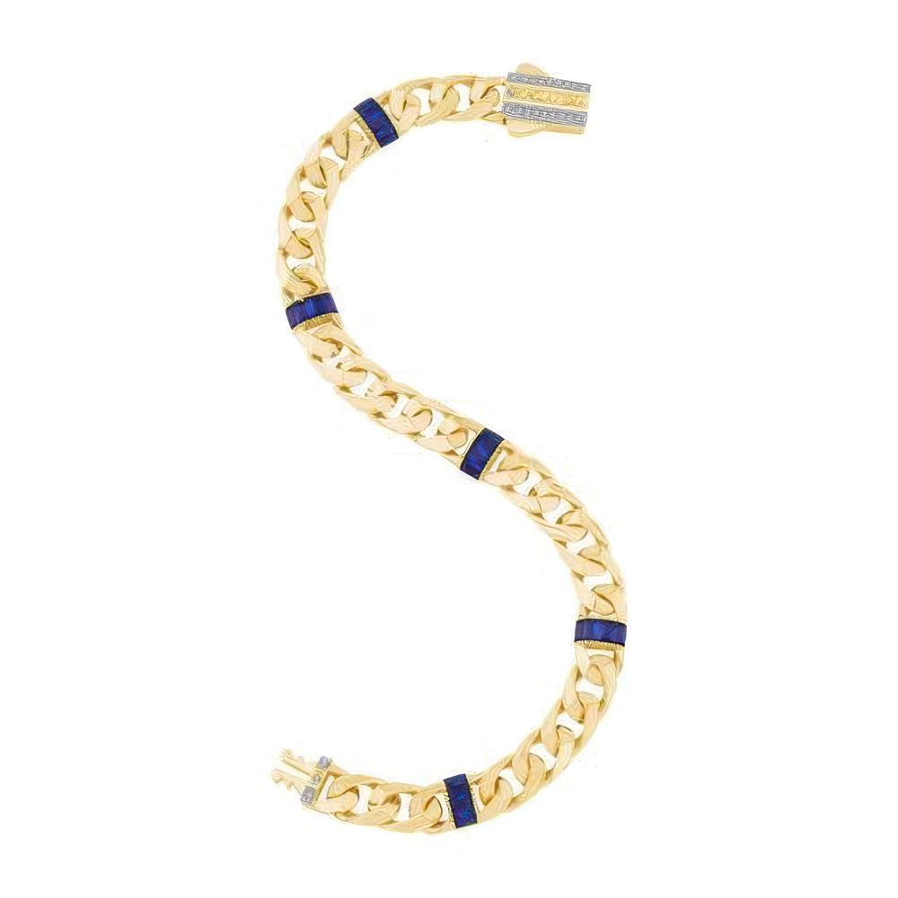 Mavi Taşlı Gurmet Bileklik 18CM