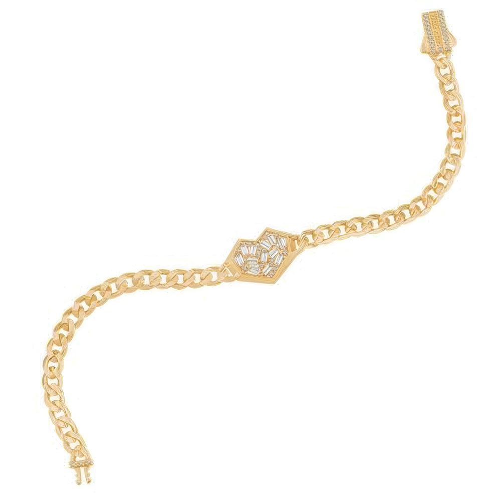 Baget Taşlı Kalp Gurmet Bileklik 18CM