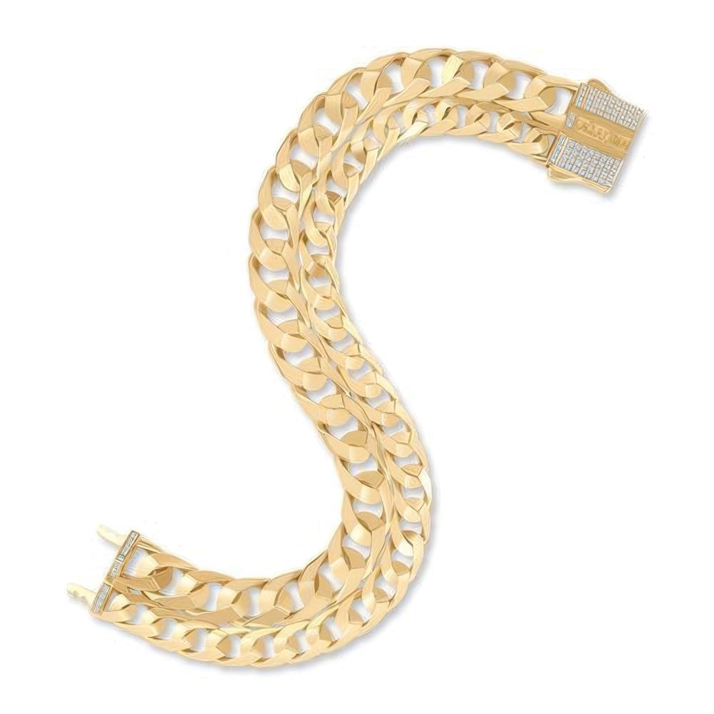 İki Sıra Piramit Gurmet Bileklik 18CM