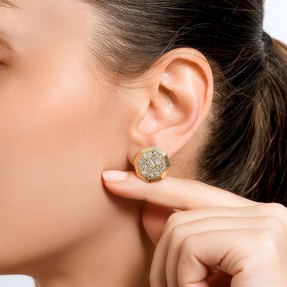 Baget Taşlı Trend Küpe