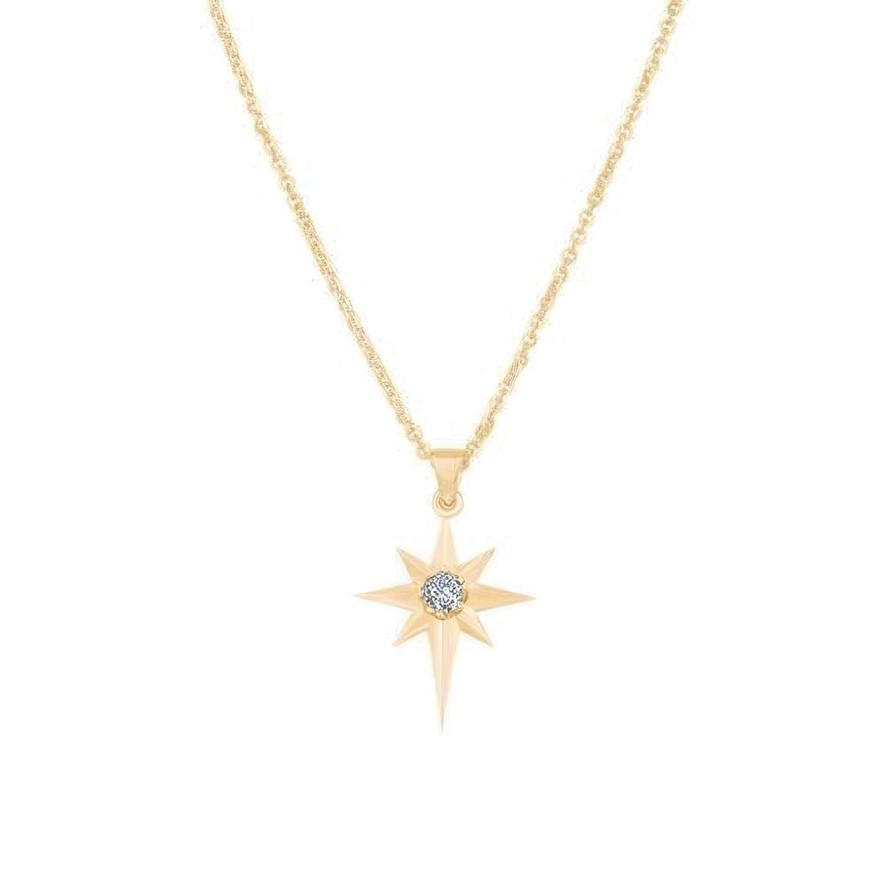 Kuzey Yıldız Tasarım Kolye 45Cm Zincir