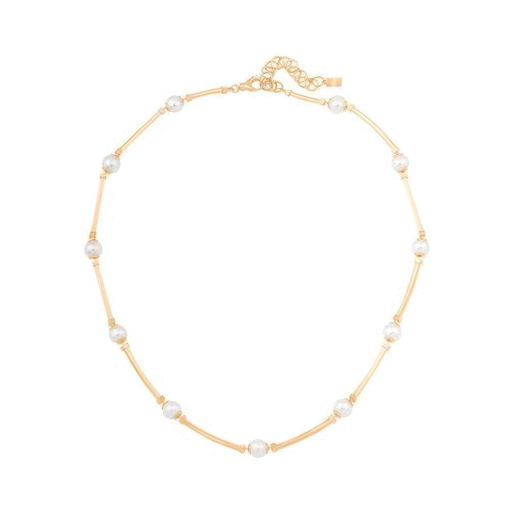 İnci Silindir Kolye 43 Cm Zincir