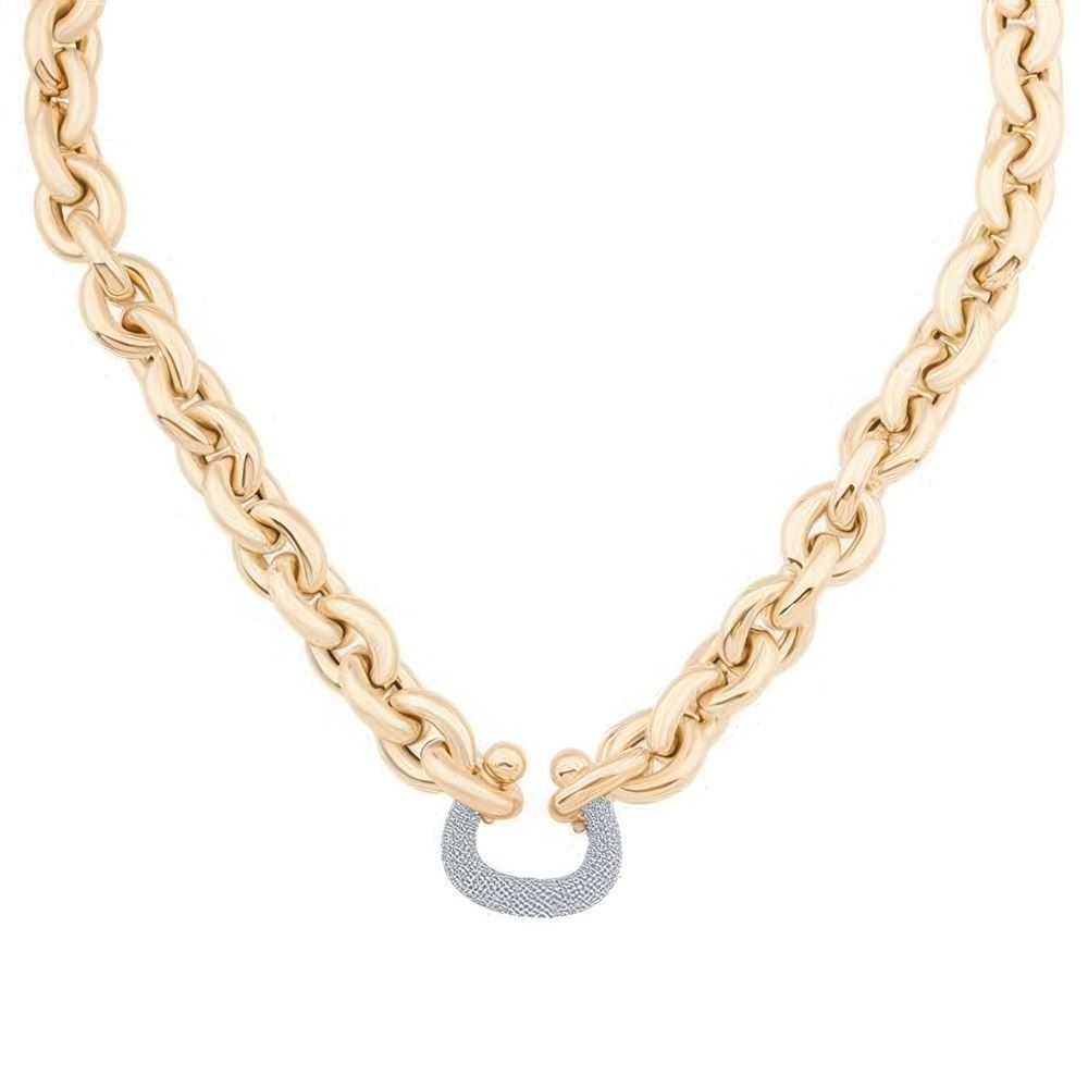 Burgu Zincirli U Form Kolye 50 Cm Zincir