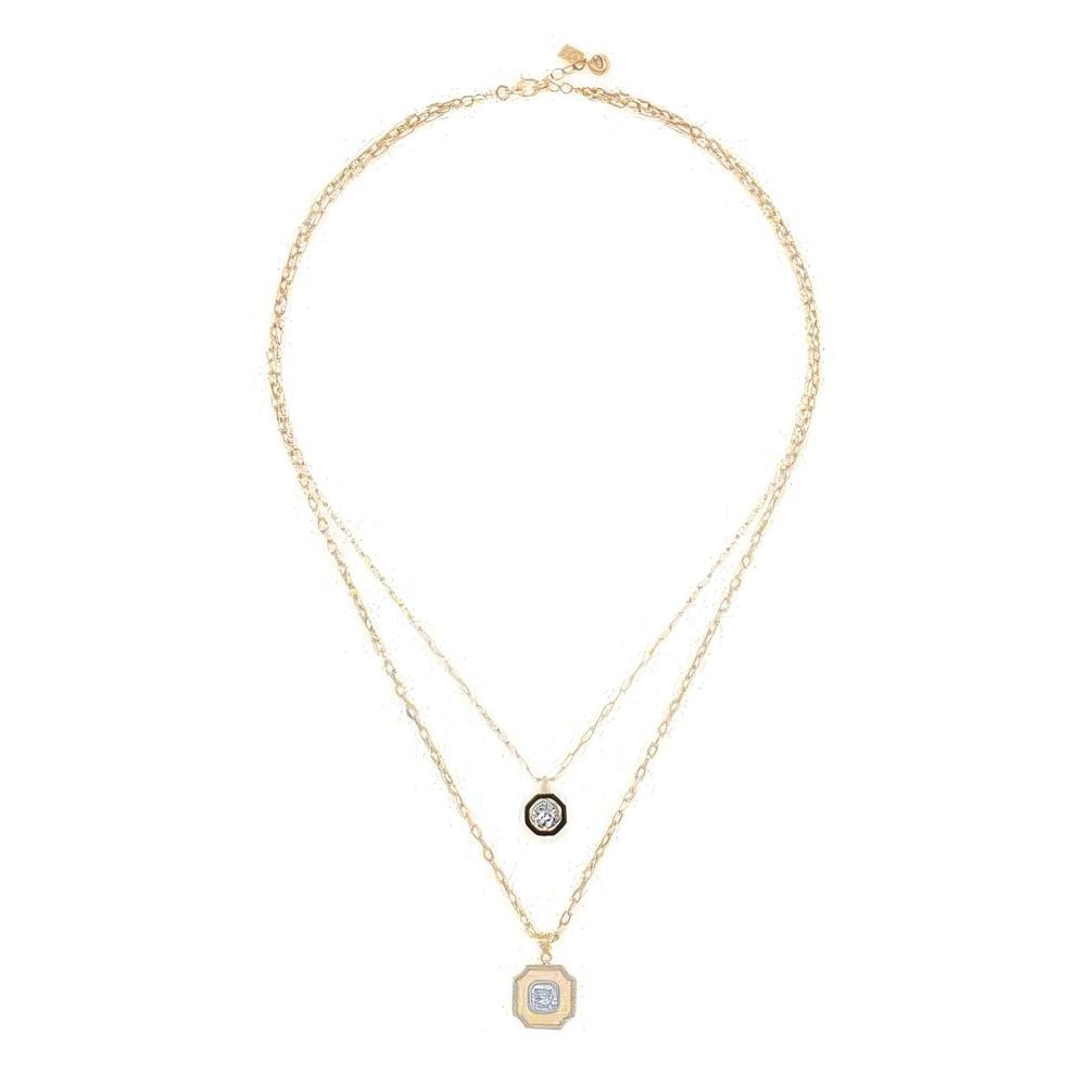 Çift Zincir Trend Kolye 50 Cm Zincir