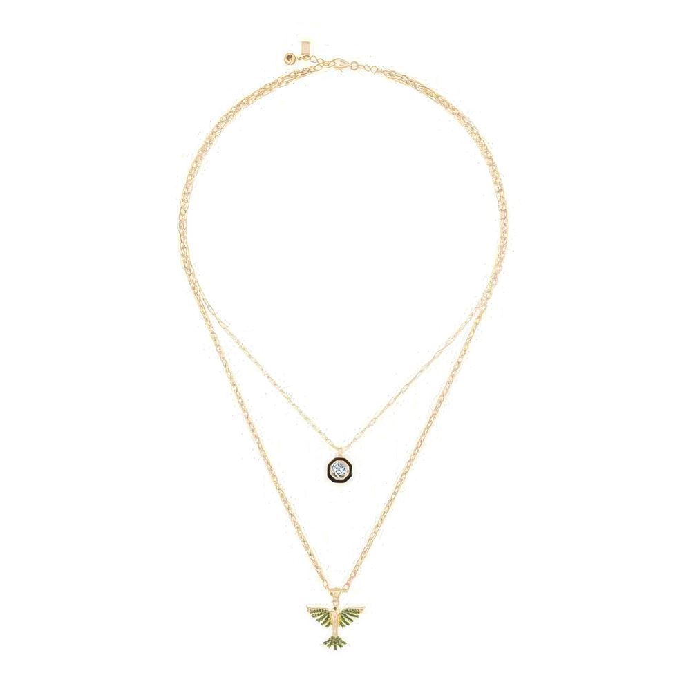 Çift Zincir Anka Kuşu Kolye 50 Cm Zincir