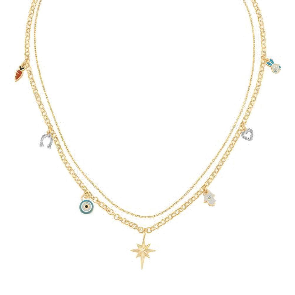 Kuzey Yıldızı Şans Kolye 50 Cm Zincir