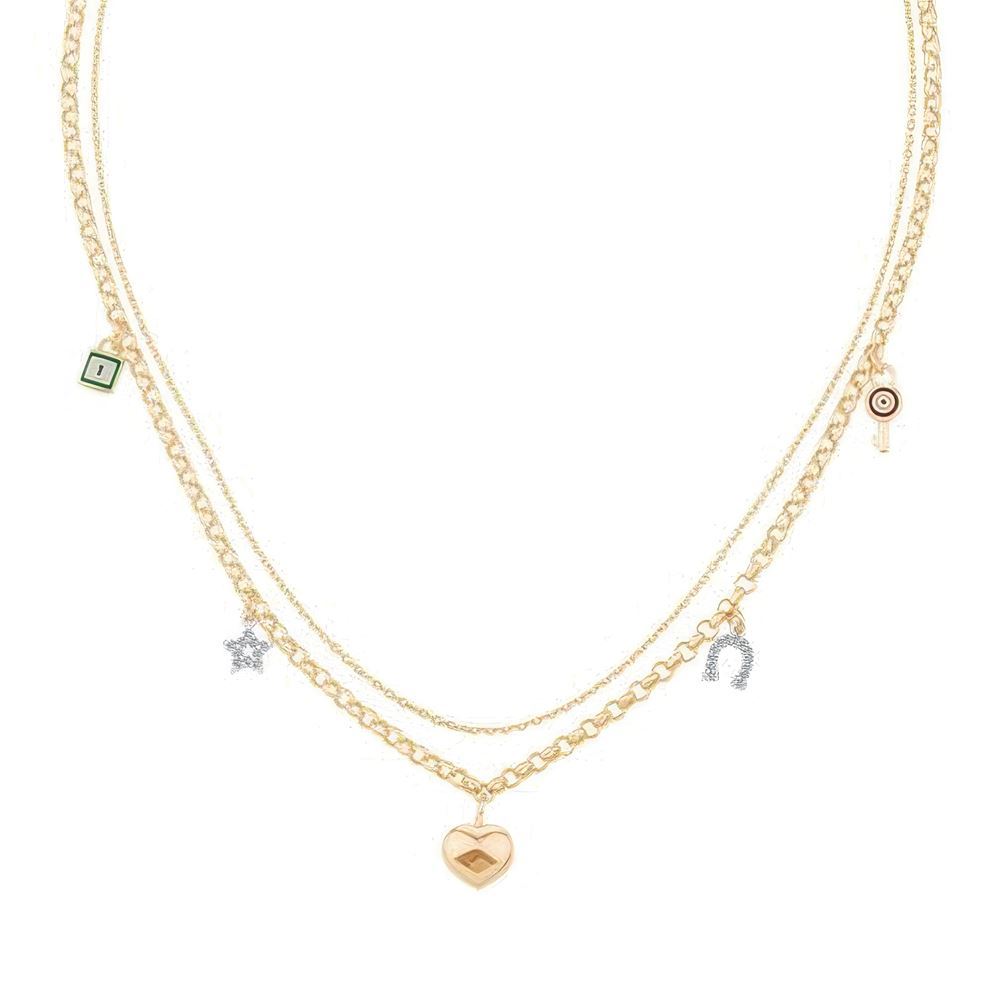 Kalp Şans Kolye 50 Cm Zincir