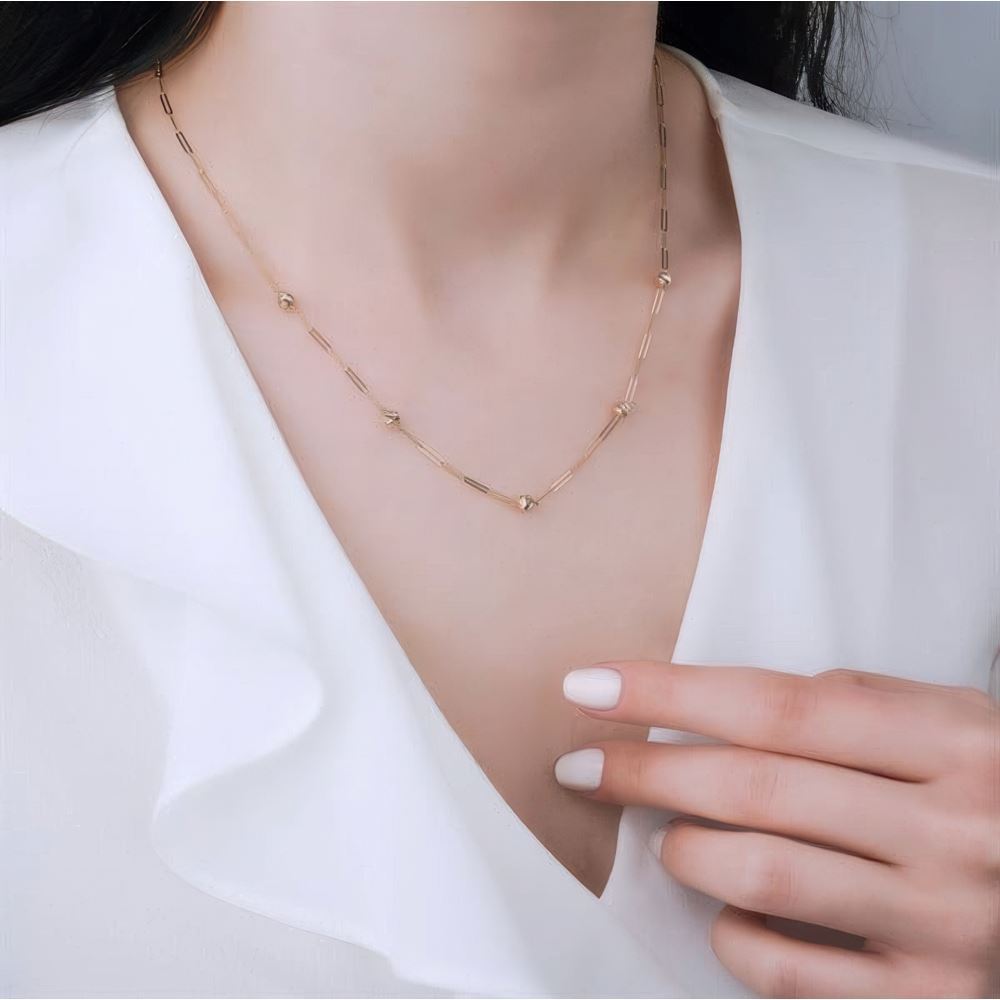 Top Top Altın Zincir Kolye 42Cm Zincir