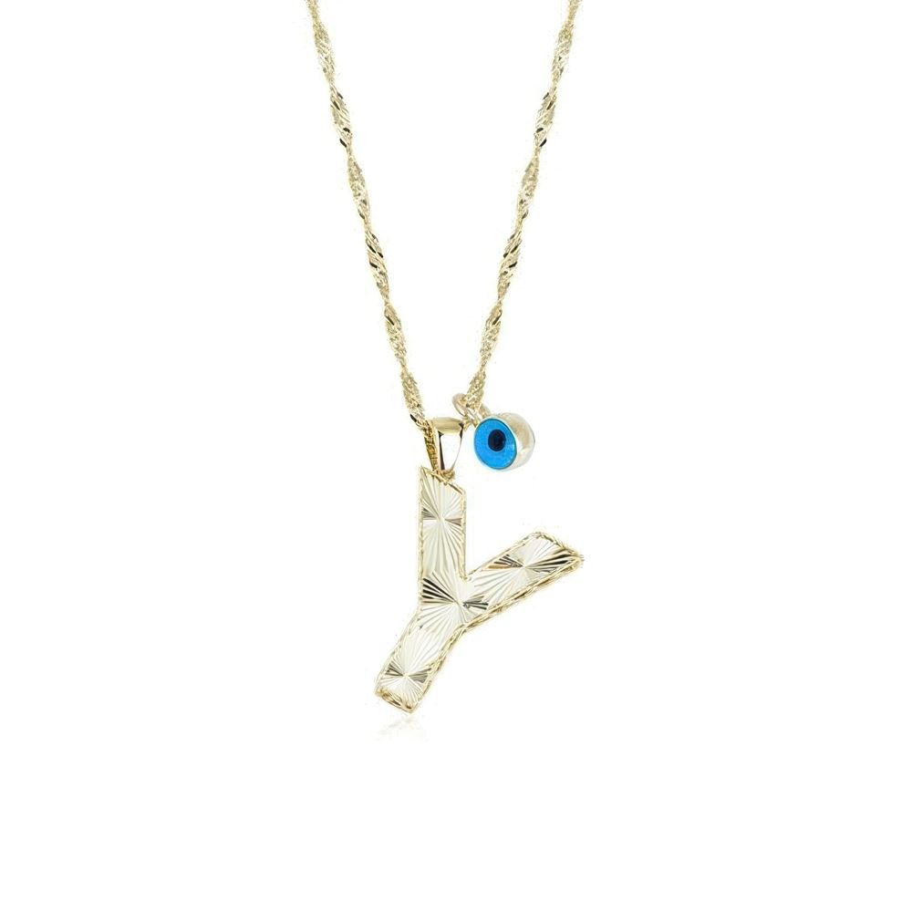 Altın Y Harf Kolye 55Cm Zincir