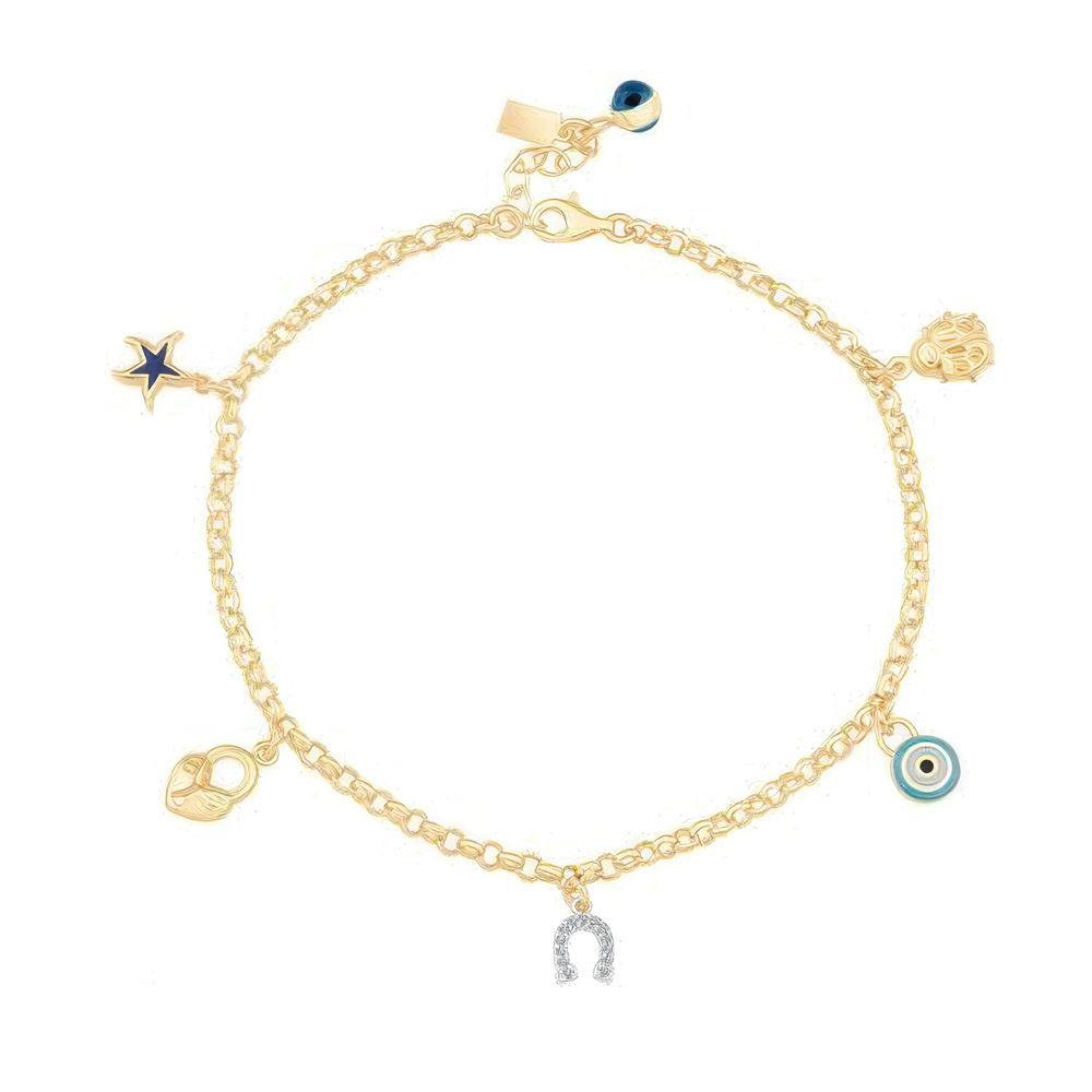 Nal Nazar Boncuğu Şans Altın Halhal