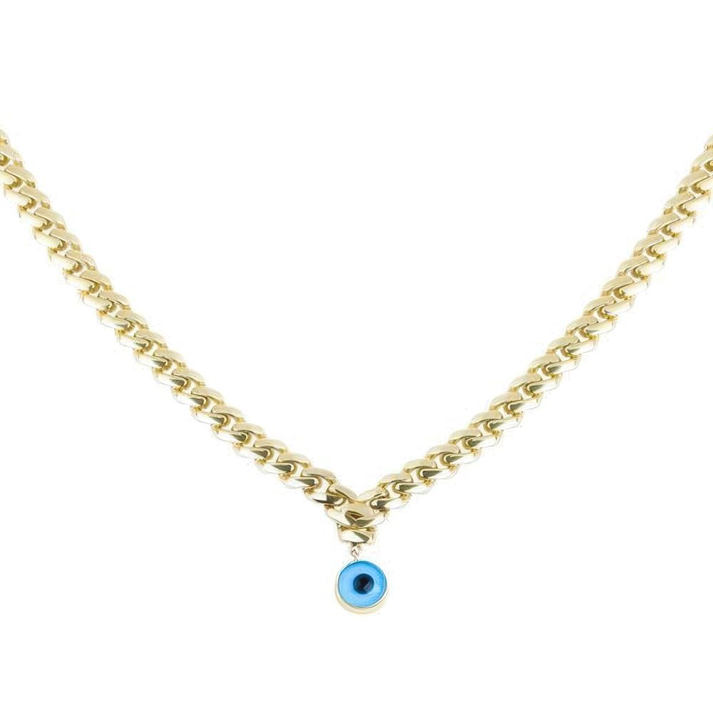 Altın Göz Bebeğim Kolye 55Cm Zincir