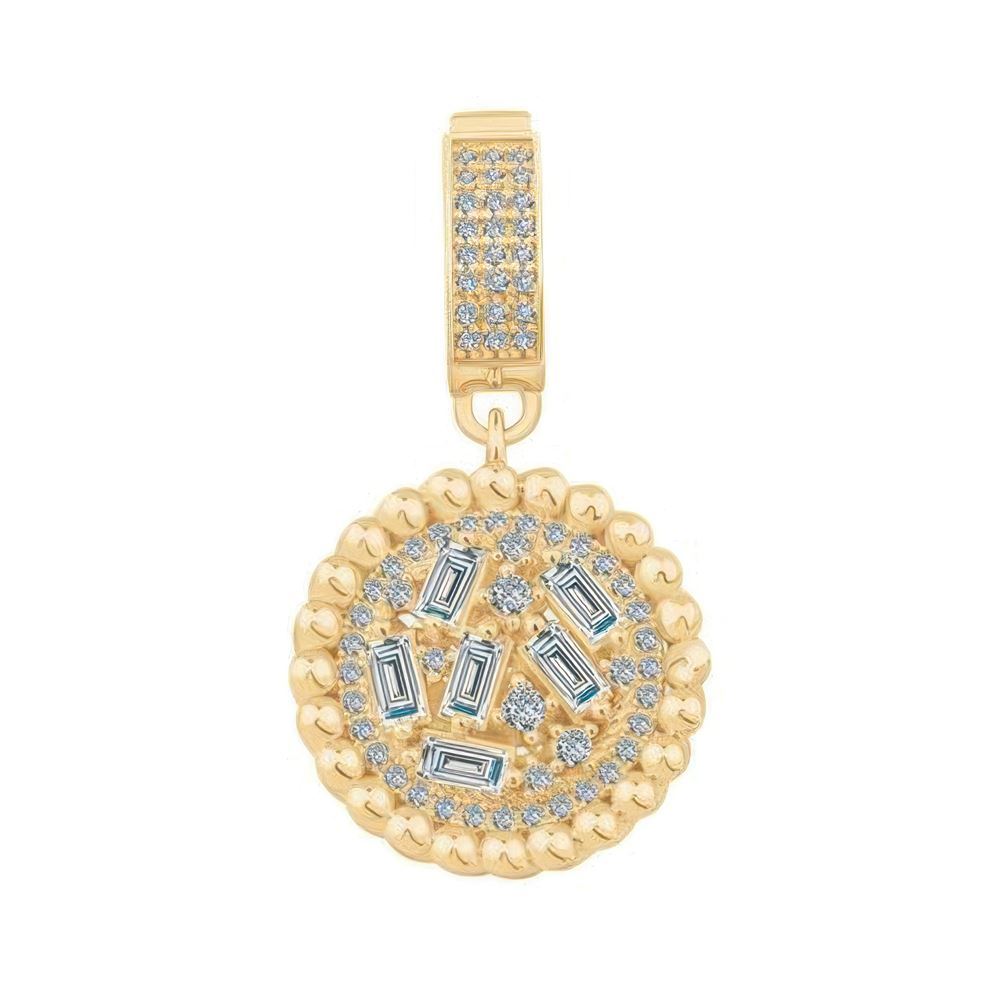 Baget Taşlı Yuvarlak Charm