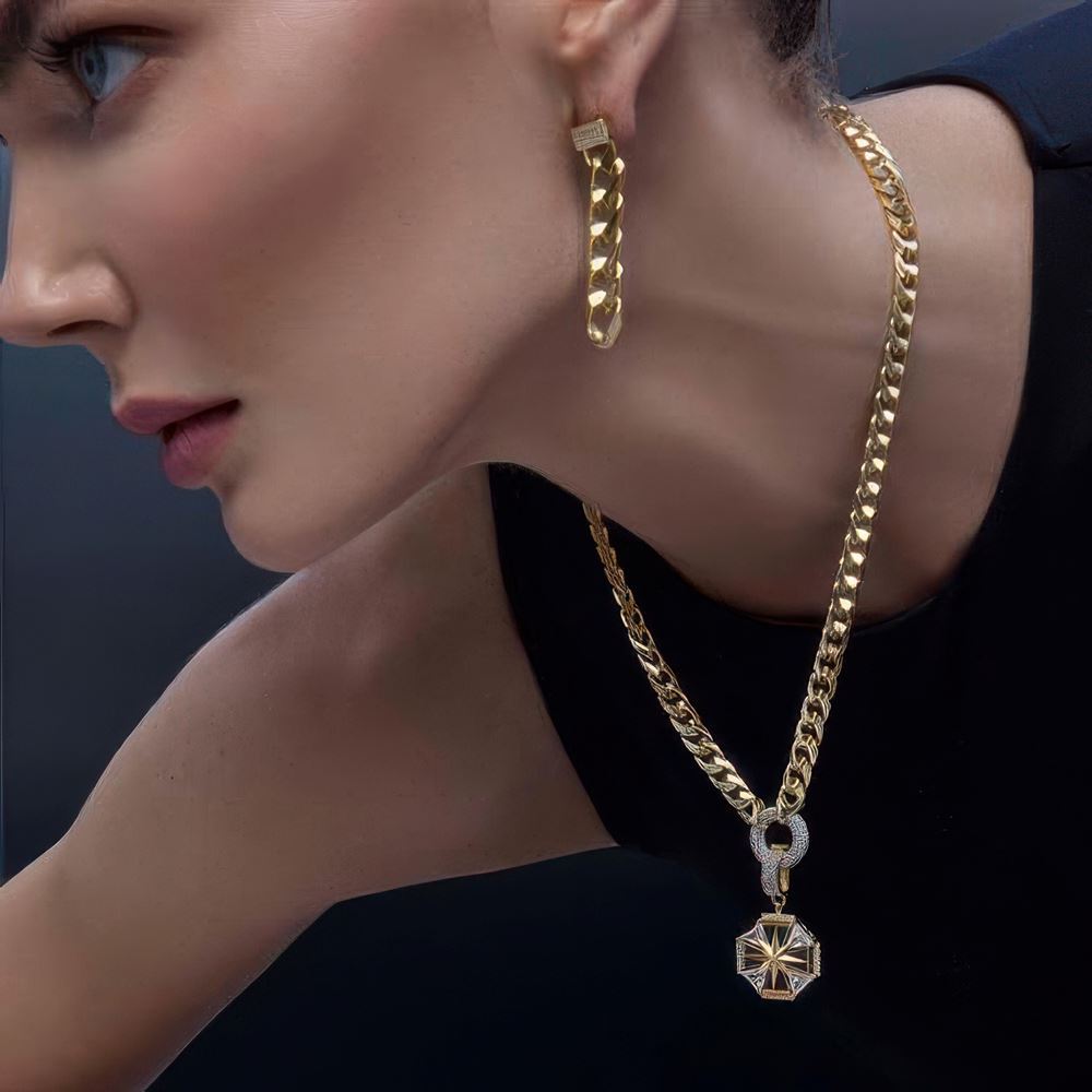 Taşlı Madalyon Charm