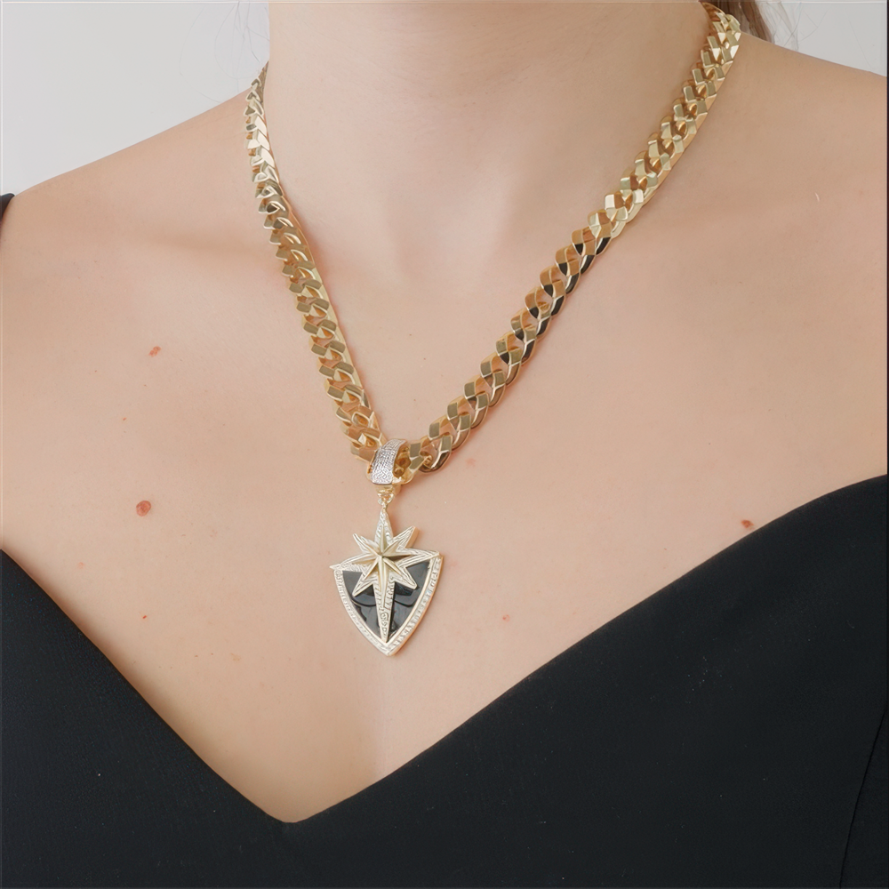 Taşlı Kuzey Yıldızı Kalkan Charm