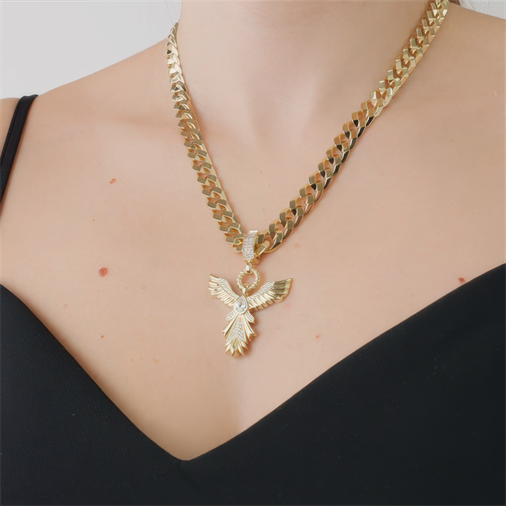 Zümrüt Taşlı Anka Kuşu Charm