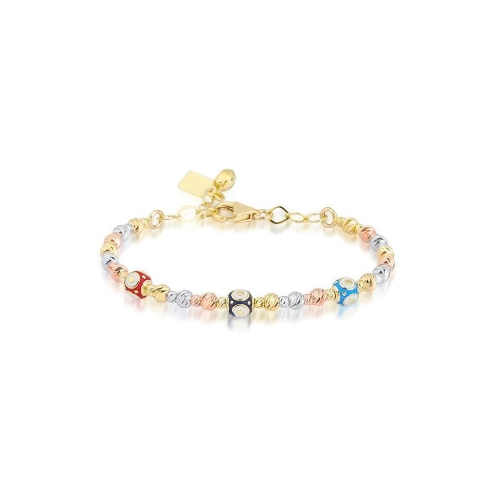 Mineli Top Top Altın Çocuk Künye 15Cm Bileklik