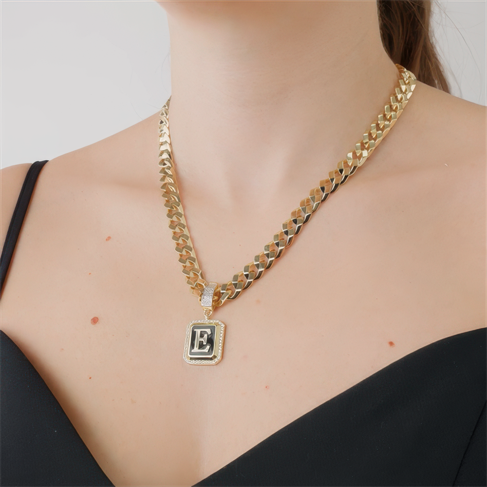 Taşlı Harf Kolye Ucu Charm