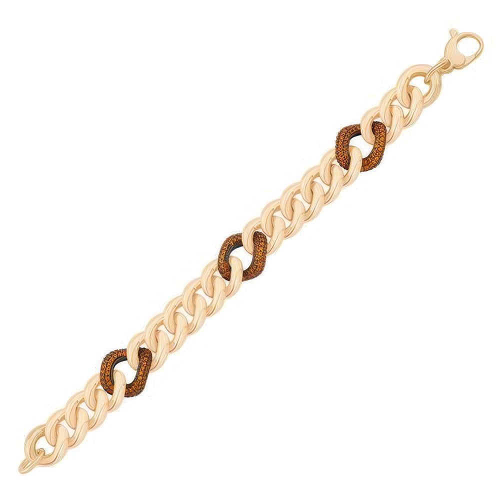 Turuncu Halka Zincir Bileklik 18cm