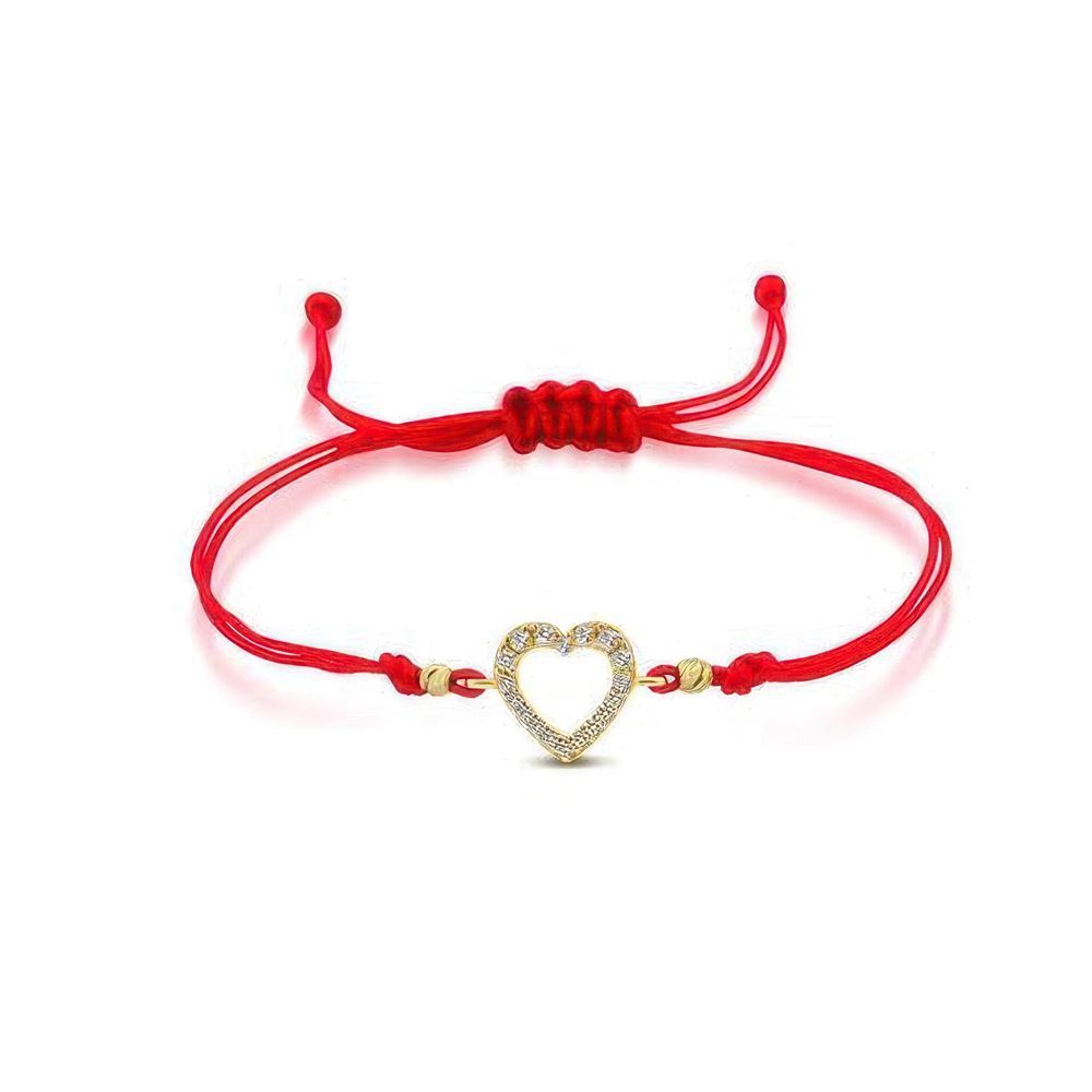 Altın Kalp Taşlı Bileklik AYARLANABİLİR