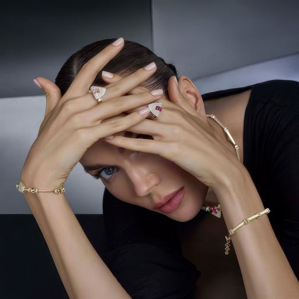 Taşlı Silindir Bileklik 18CM