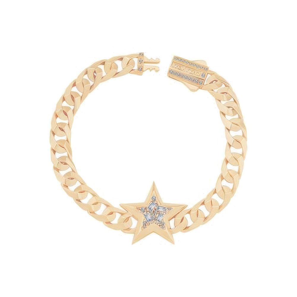 Taşlı Yıldız Gurmet Altın Bileklik 18cm