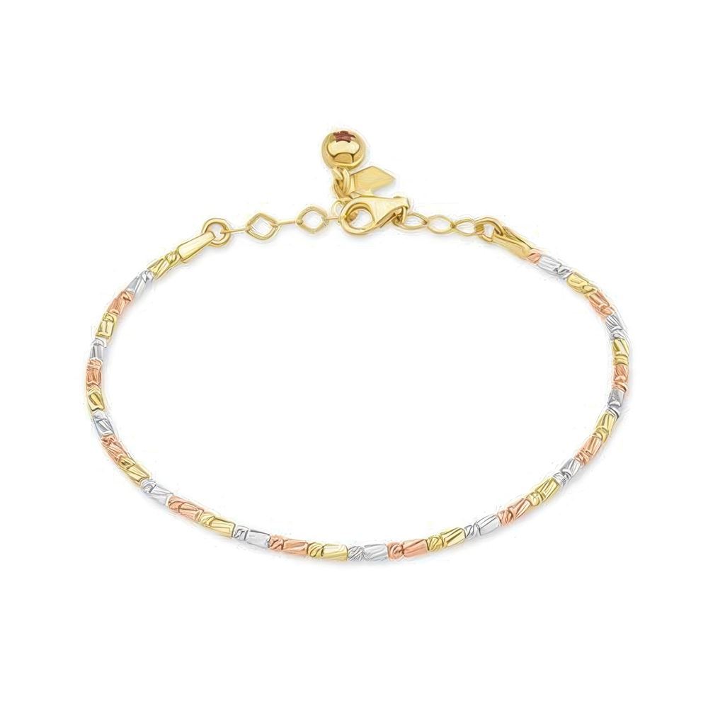 Silindir Top Top Altın Bileklik 18CM