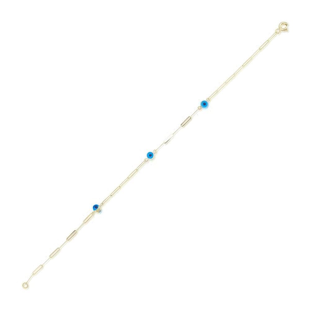 Göz Boncuklu 14 Ayar Altın Bileklik 18CM