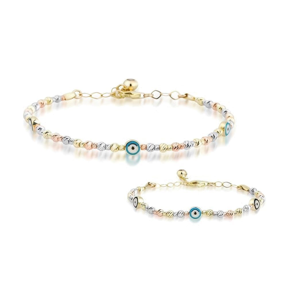 Anne Çocuk İkili Set Altın Bileklik Anne 19Cm Çocuk 14Cm