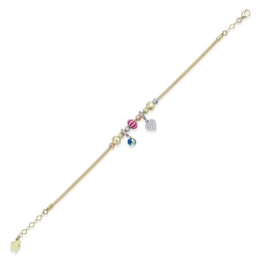 Altın Nazar Boncuklu Şans Bileklik 19CM