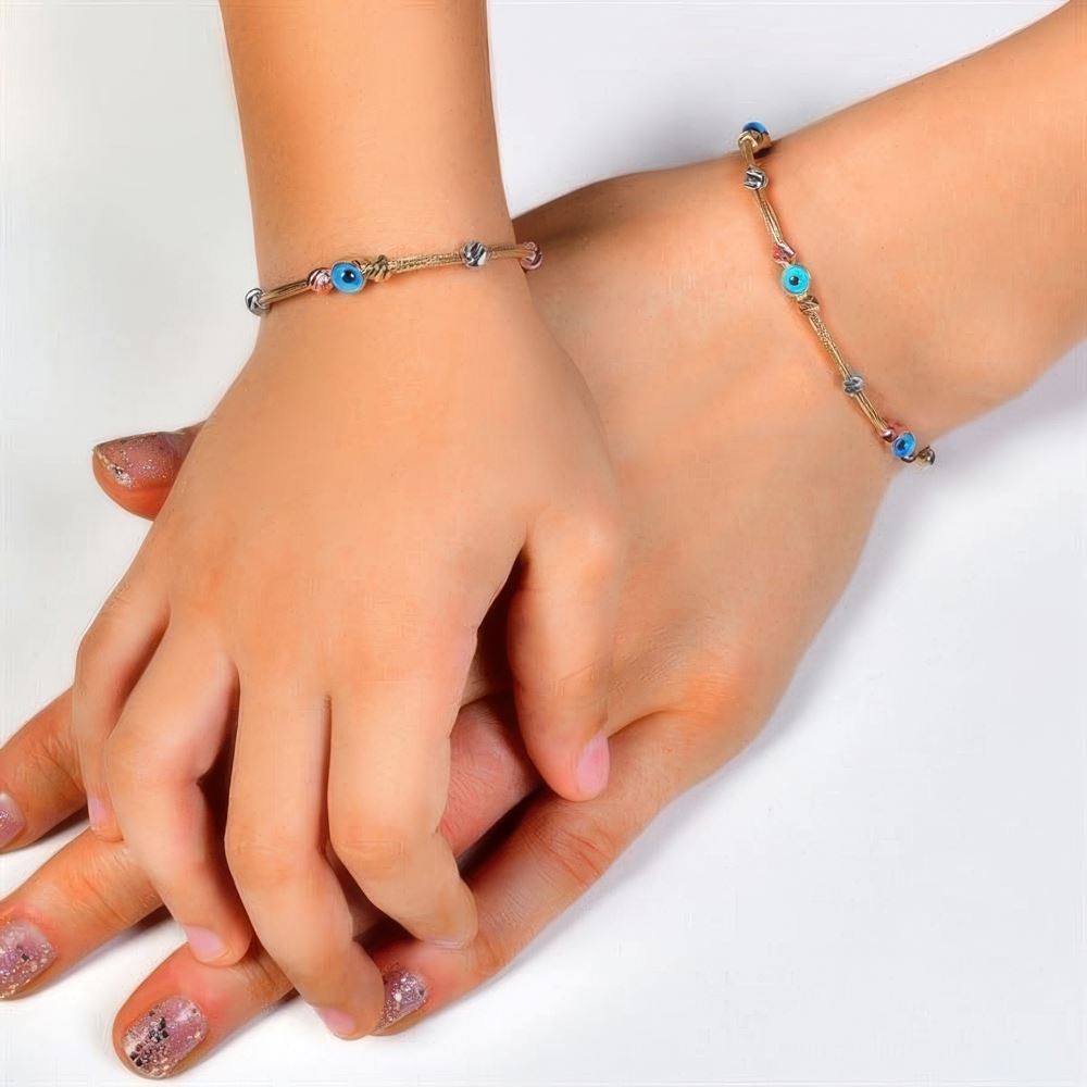 Anne Çocuk İkili Set Altın Bileklik Anne 19Cm Çocuk 14Cm