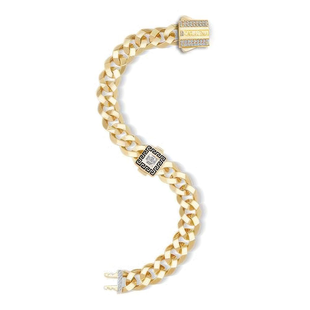 Siyah Kare Greek 9Mm Bileklik Charm