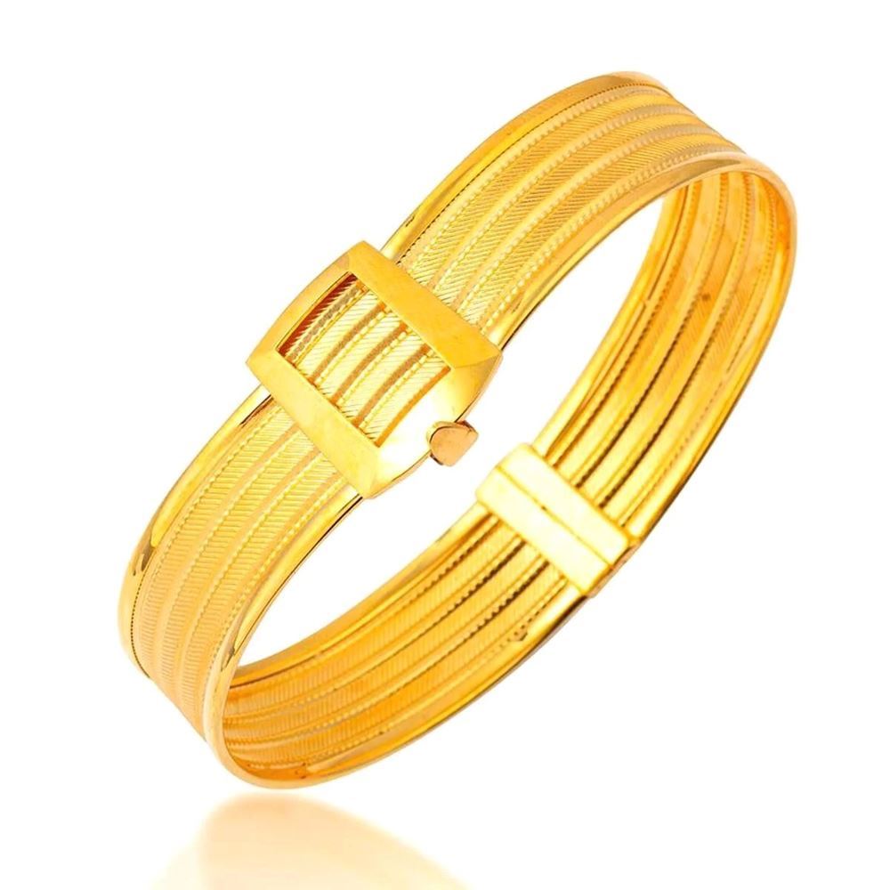 22 Ayar Hasır Altın Kelepçe Bilezik (Parlak Yüzey)