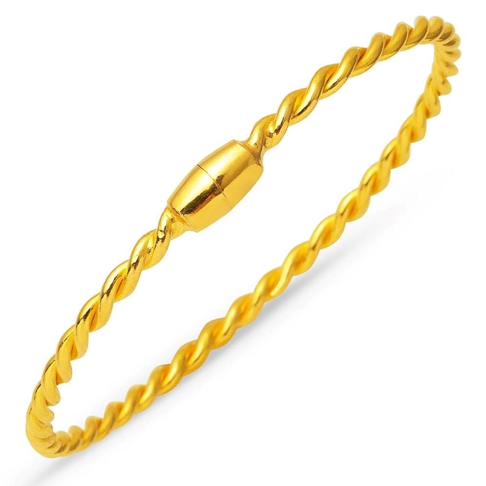 22 Ayar Kilitli Burma Altın Bilezik (Günlük Kullanım)